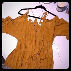 Free people rust flowy top
